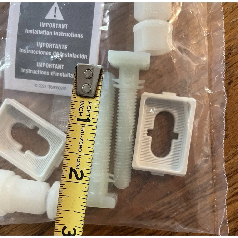 Slow Close Toilet Seat Repair Kit Hinges Bottom Fitting Bolts Screws New